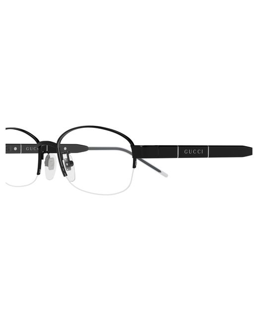 Gucci Black Gg1742Oj 001 Optical Frames Titanium Transparent Round