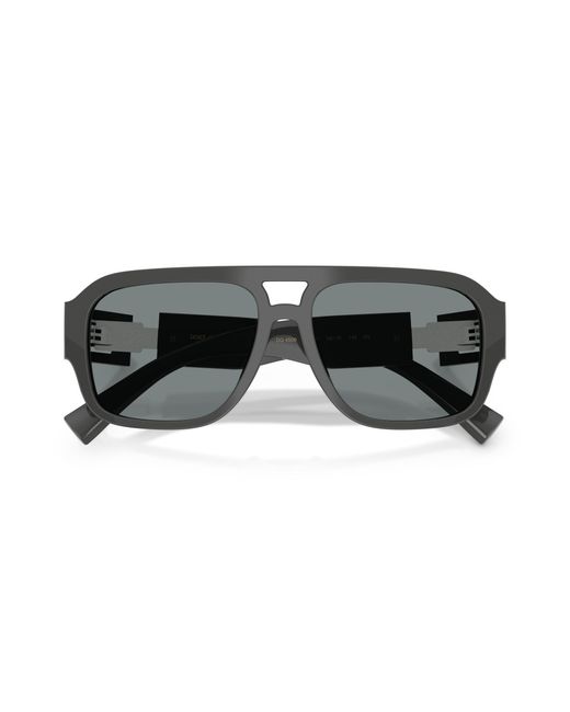 Dolce & Gabbana Black Dg4506 3090/1 Sunglasses Acetate Pilot Normal for men