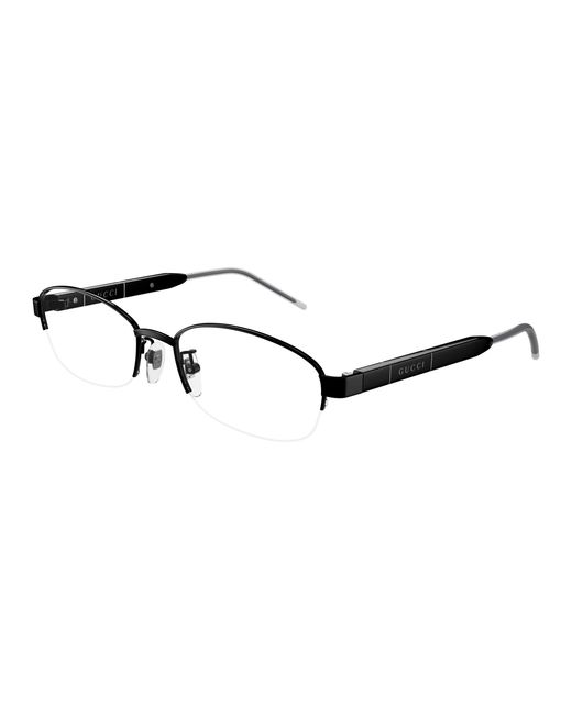 Gucci Black Gg1742Oj 001 Optical Frames Titanium Transparent Round