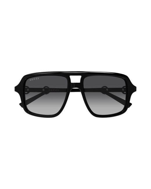 Gucci Black Gg2052S 005 Sunglasses Acetate Pilot