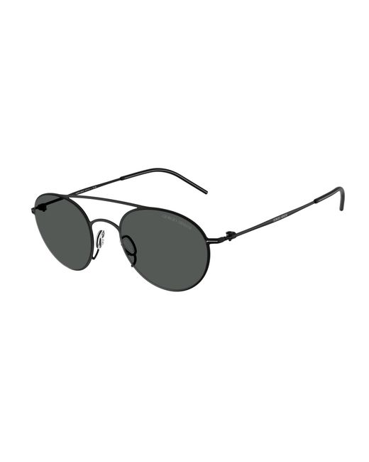 Giorgio Armani Black Ar6169 300187 Sunglasses Metal Round Normal for men