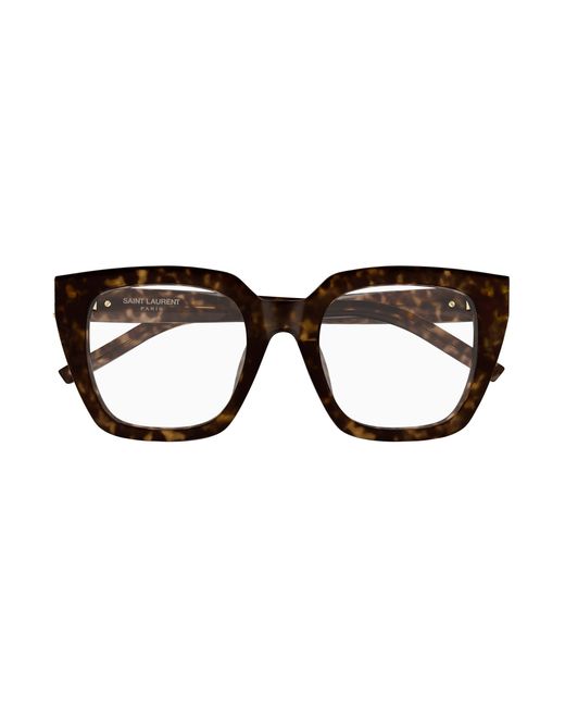 Saint Laurent Black Slm143 Opt Square Frames