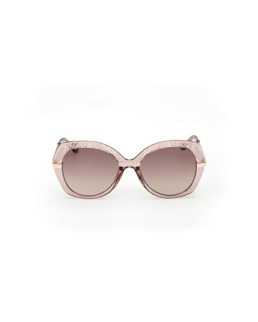Guess Black Gu00215 57F Sunglasses Injected Round Normal