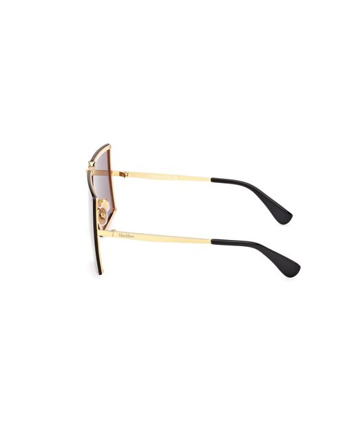 Max Mara Black Mm0117 Miller 30A Sunglasses Metal Smoke Mask Normal