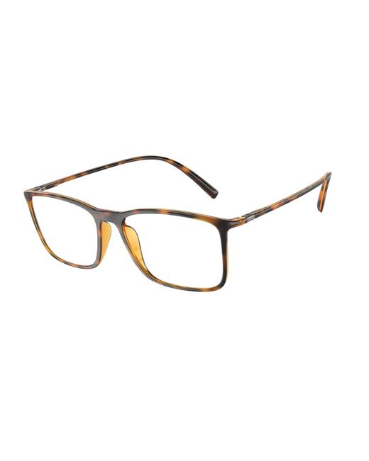 Giorgio Armani Black Ar7244U 5026 Optical Frames Injected Transparent Squared Normal for men