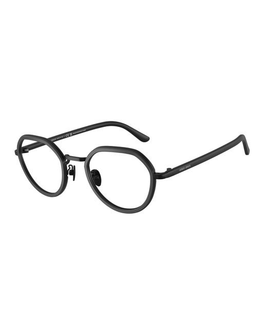 Giorgio Armani Black Ar5167 3001 Optical Frames Metal Transparent Round Normal for men