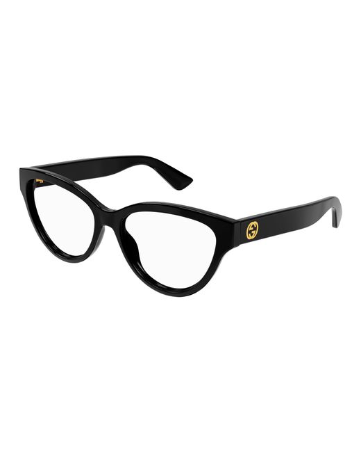 Gucci Black Gg1581O 005 Optical Frames Injected Transparent Round