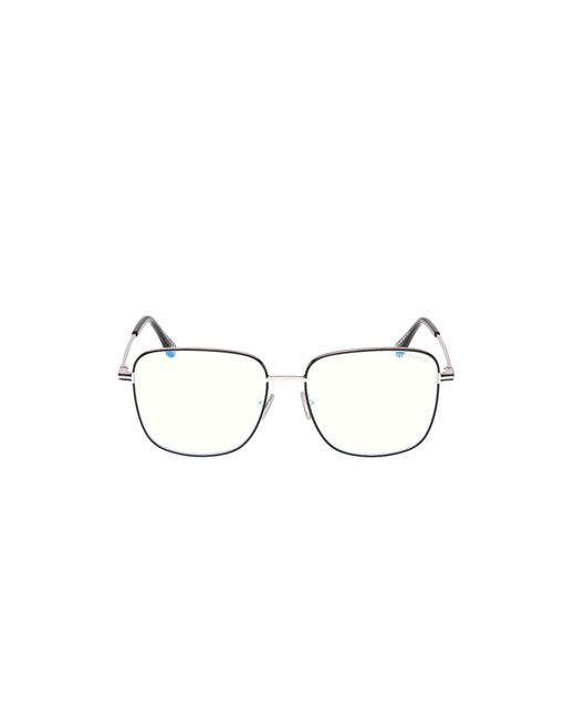 Tom Ford Black Ft6136-B 087 Optical Frames Metal Squared Normal