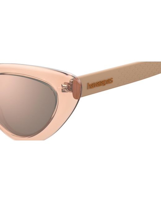 Havaianas Black Pipa 9R6/0J Sunglasses Plastic Cat Eye Mirror