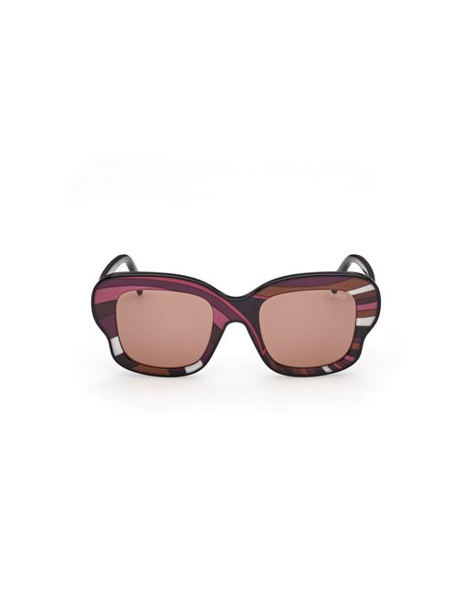 Emilio Pucci Black Ep0220 99E Sunglasses Acetate Squared Normal