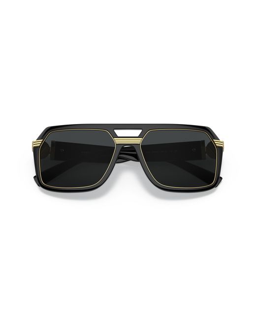 Versace Black Ve4399 Gb1/87 Sunglasses Nylon Squared Normal for men