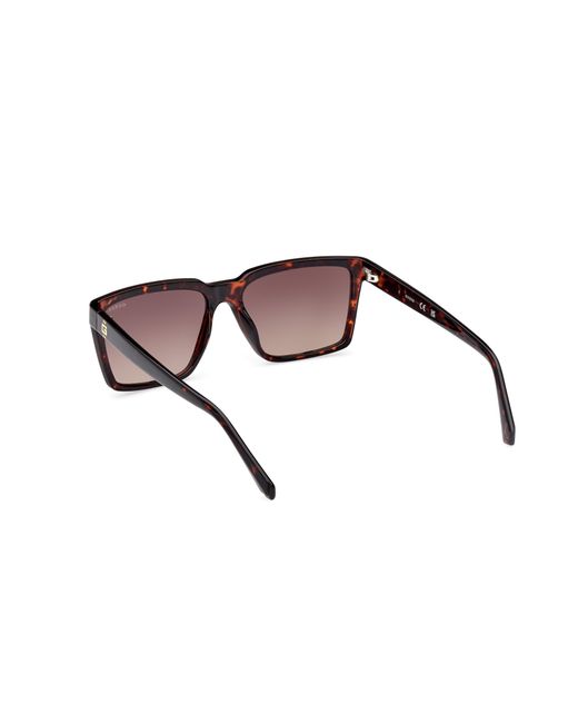Guess Black Gu00084 52F Sunglasses Injected Squared Normal Shaded for men