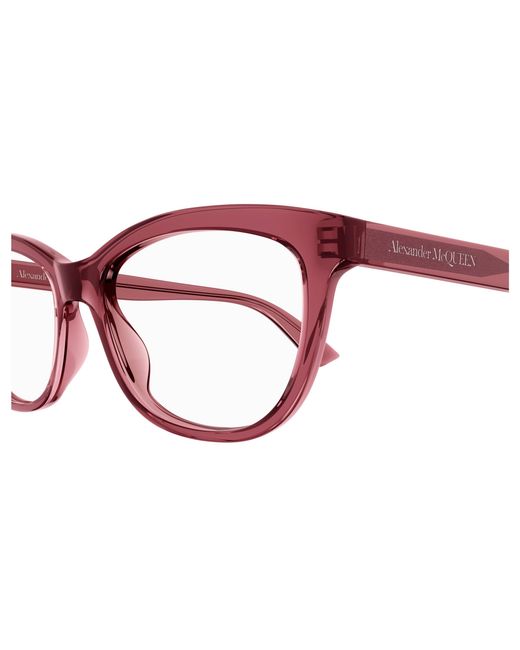 McQueen Black Am0461O 004 Optical Frames Acetate Transparent Cat Eye