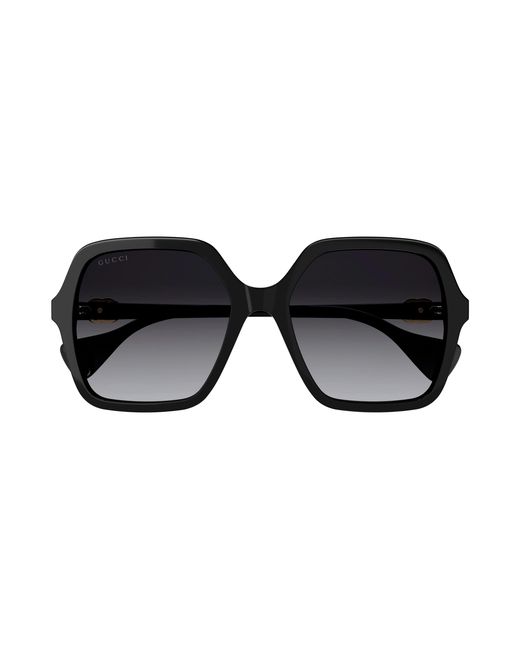 Gucci Black Gg1072Sa 001 Sunglasses Acetate Squared Normal