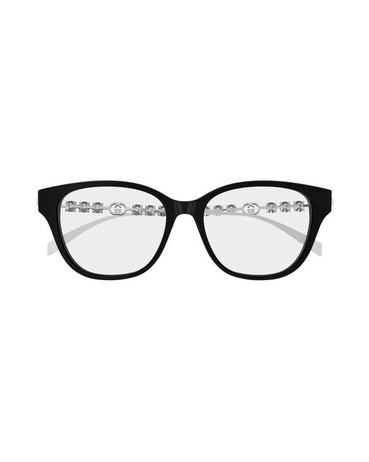 Gucci Black Gg1972Oa 002 Optical Frames Acetate Transparent Round