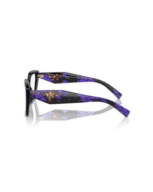 Prada Black Pr 09Yv 19S1O1 Optical Frames Acetate Geometric Normal