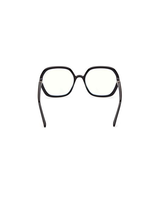 Tom Ford Black Ft5814-B 001 Optical Frames Injected Geometric Normal