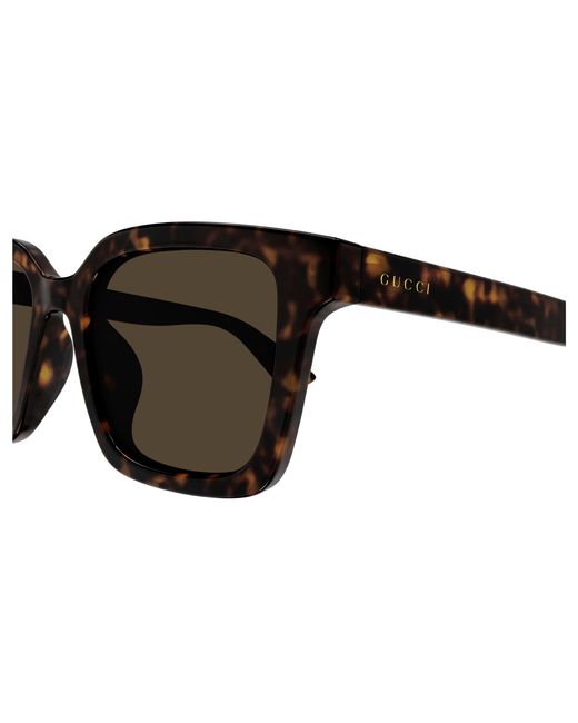 Gucci Black Gg1582Sk 002 Sunglasses Injected Squared for men