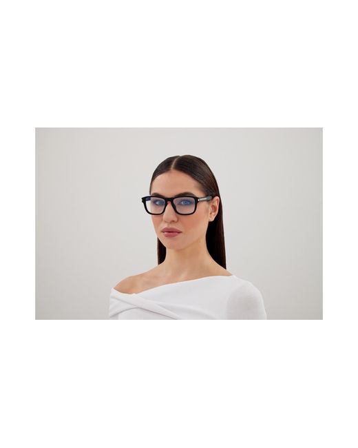 Saint Laurent Black Sl 710 Opt 001 Optical Frames Acetate Transparent Squared for men