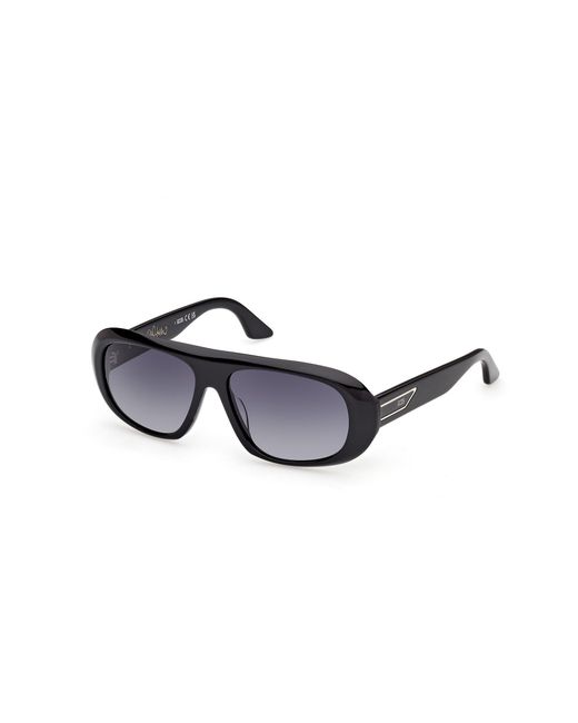 Gcds Black Gd0067 Giuliano 01B Sunglasses Acetate Smoke Squared Normal