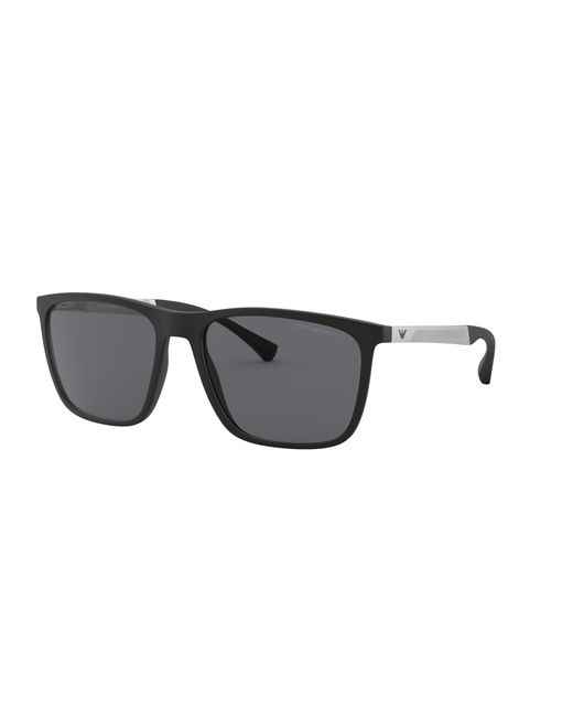 Emporio Armani Black Ea4150 506387 Sunglasses Injected Squared Normal for men