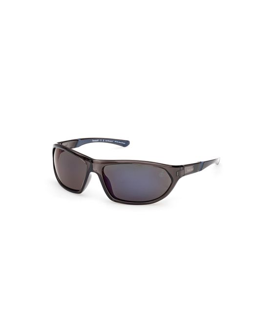 Timberland Black Tb00035 05D Sunglasses Injected Smoke Squared Polarized for men