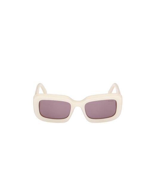 Emilio Pucci White Ep0253 25S Sunglasses Acetate Squared Normal