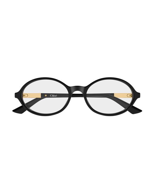 Chloé Black Ch0367O 001 Optical Frames Acetate Transparent Round