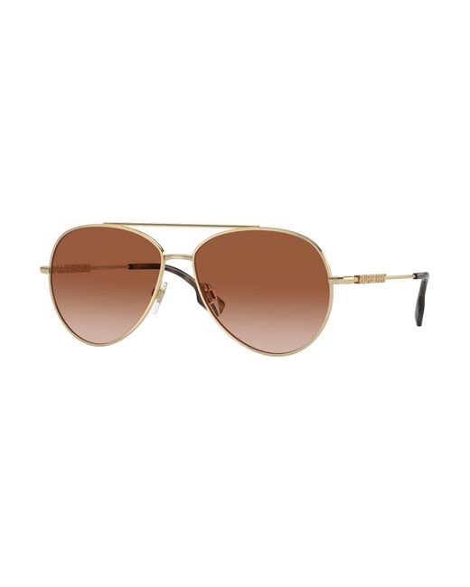 Burberry Black Be3147 110913 Sunglasses Metal Pilot Normal Shaded