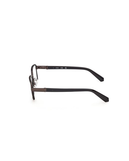 Guess Black Gu50371 001 Optical Frames Metal Squared Normal for men