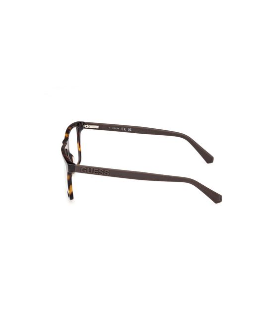 Guess Black Gu50186 052 Optical Frames Acetate Squared Normal for men
