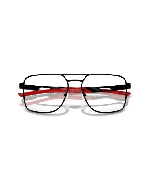 FERRARI SCUDERIA Black Fz7005 101 Optical Frames Metal Squared Normal for men