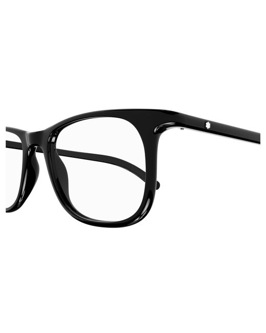 Montblanc Black Mb0351O 002 Optical Frames Transparent Squared for men