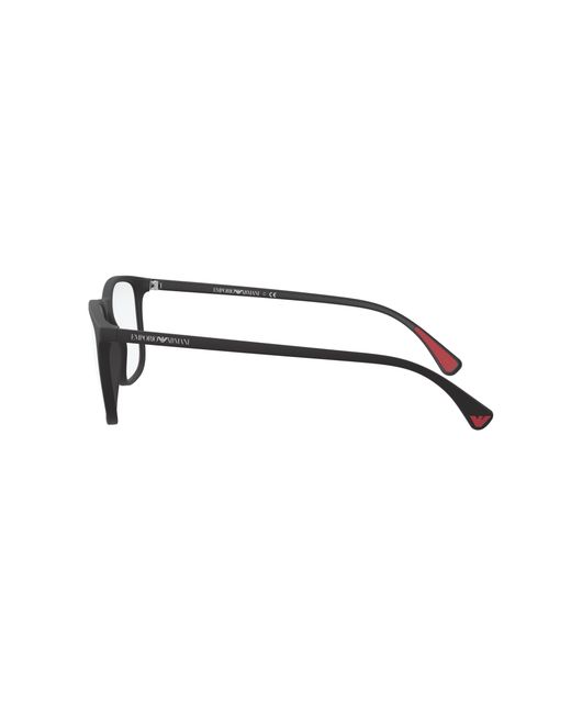 Emporio Armani Black Ea3177 5042 Optical Frames Injected Squared Normal for men