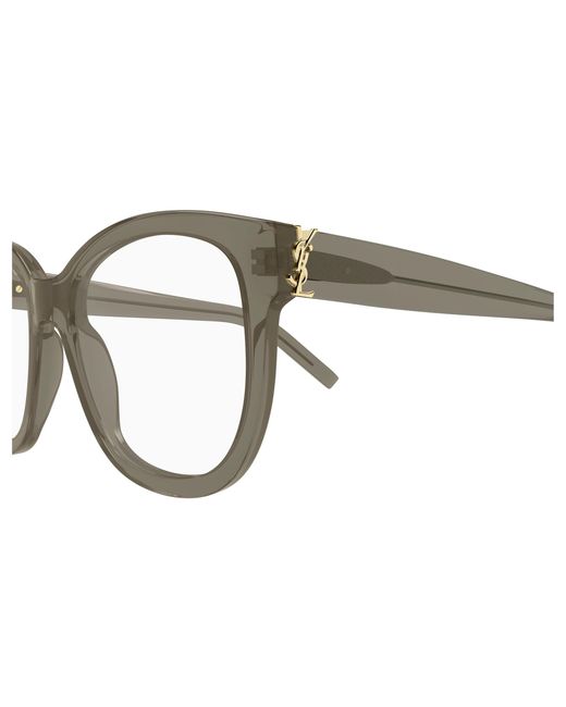 Saint Laurent Black Sl M97 010 Optical Frames Acetate Transparent Squared