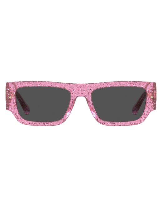 Chiara Ferragni Black Cf 7013/S Qr0/Ir Outlet Sunglasses Plastic Squared Normal