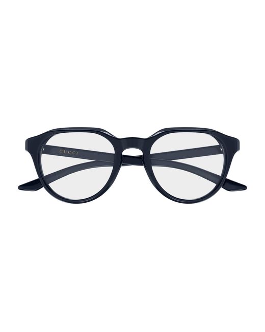 Gucci Black Gg2083O 003 Optical Frames Acetate Transparent Round for men