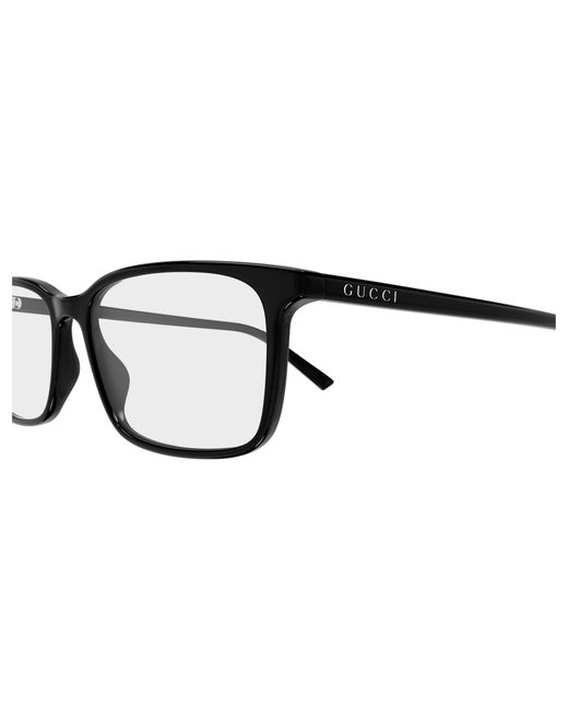 Gucci Black Gg1997O 001 Optical Frames Acetate Transparent Squared for men