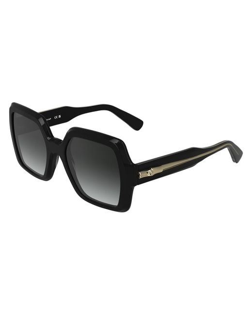 Longchamp Black Lo790S 001 Sunglasses Acetate Squared Normal