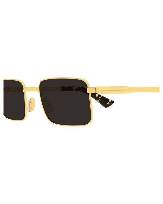 Bottega Veneta Black Bv1469S 002 Sunglasses Metal Squared
