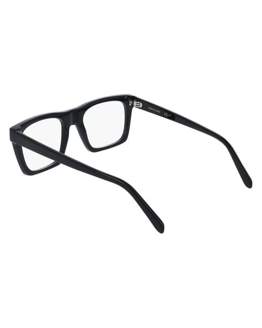 Ferragamo Black Sf3029 001 Optical Frames Acetate Squared Normal for men