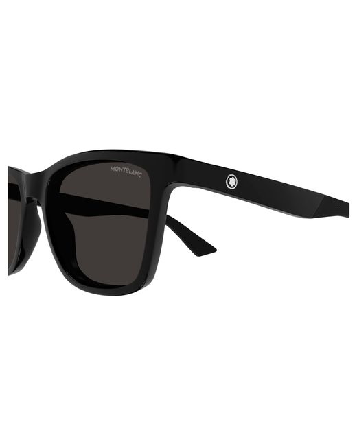 Montblanc Black Mb0399S 001 Sunglasses Injected Squared for men