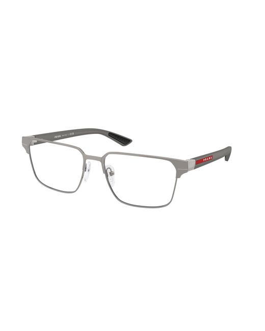 Prada Linea Rossa Black Ps 50Tv 5Av1O1 Optical Frames Metal Transparent Squared Normal for men