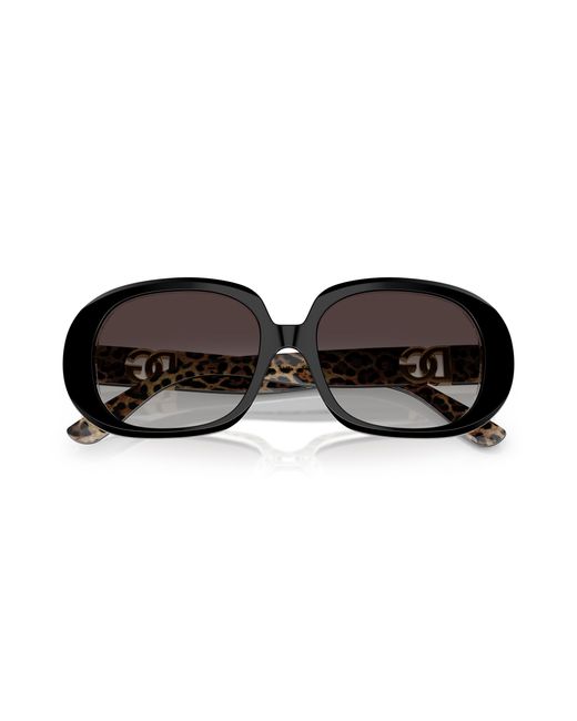 Dolce & Gabbana Black Dg4476 32998G Sunglasses Acetate Round Normal Shaded