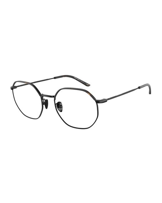 Giorgio Armani Black Ar5130J L3001 Optical Frames Steel Transparent Squared Normal for men