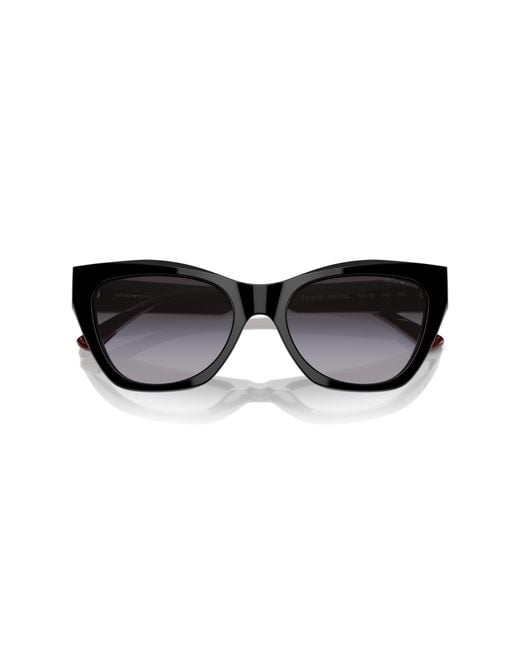 Emporio Armani Black Ea4176 50178G Sunglasses Acetate Cat Eye Normal Shaded