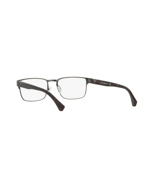Emporio Armani Black Ea1027 3003 Optical Frames Metal Squared Normal for men