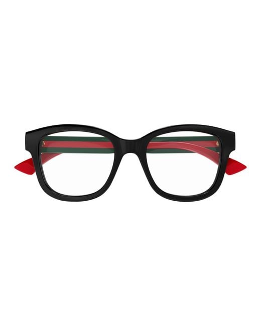 Gucci Black Gg1863O 001 Optical Frames Acetate Transparent Squared