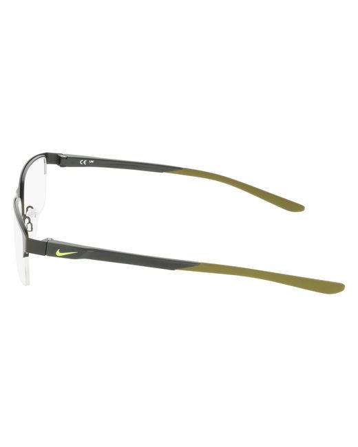 Nike Black 8159 302 Optical Frames Metal Squared Normal for men