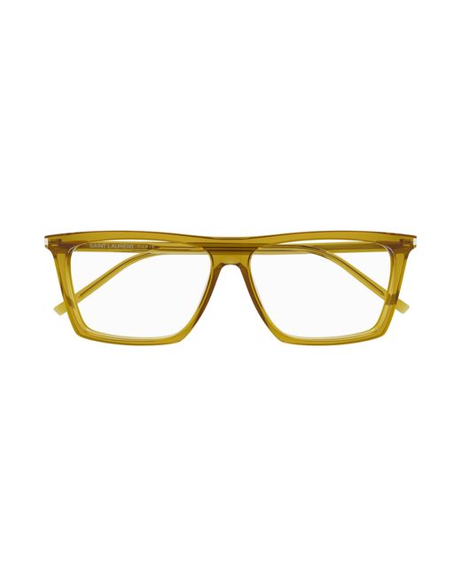 Saint Laurent Black Sl 803 011 Optical Frames Acetate Transparent Squared for men